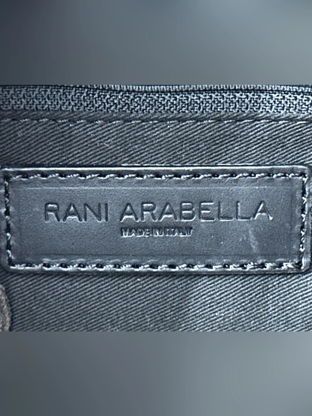 Rani Arabella Stella Mini Tote Handbag Black Woven Raffia Leather Italy